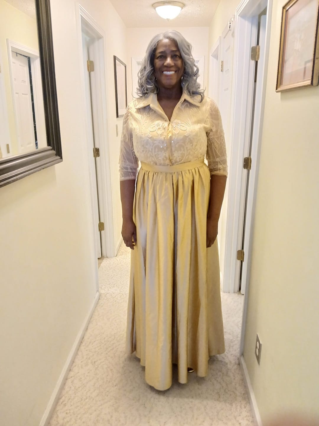 Customer photo review of Sensationnel Dashly Salt & Pepper Synthetic HD Lace Front Wig - SP LACE UNIT 6