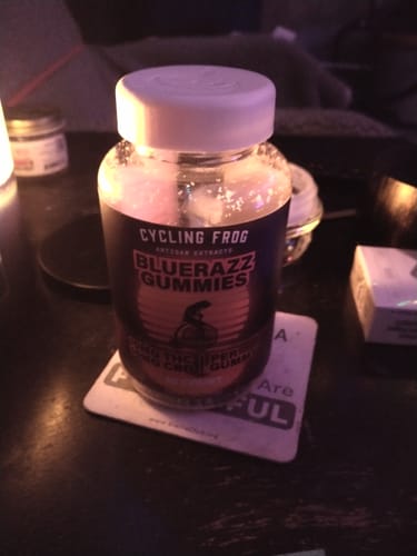 Customer photo review of BlueRazz Gummies, 10mg THC + 10mg CBD