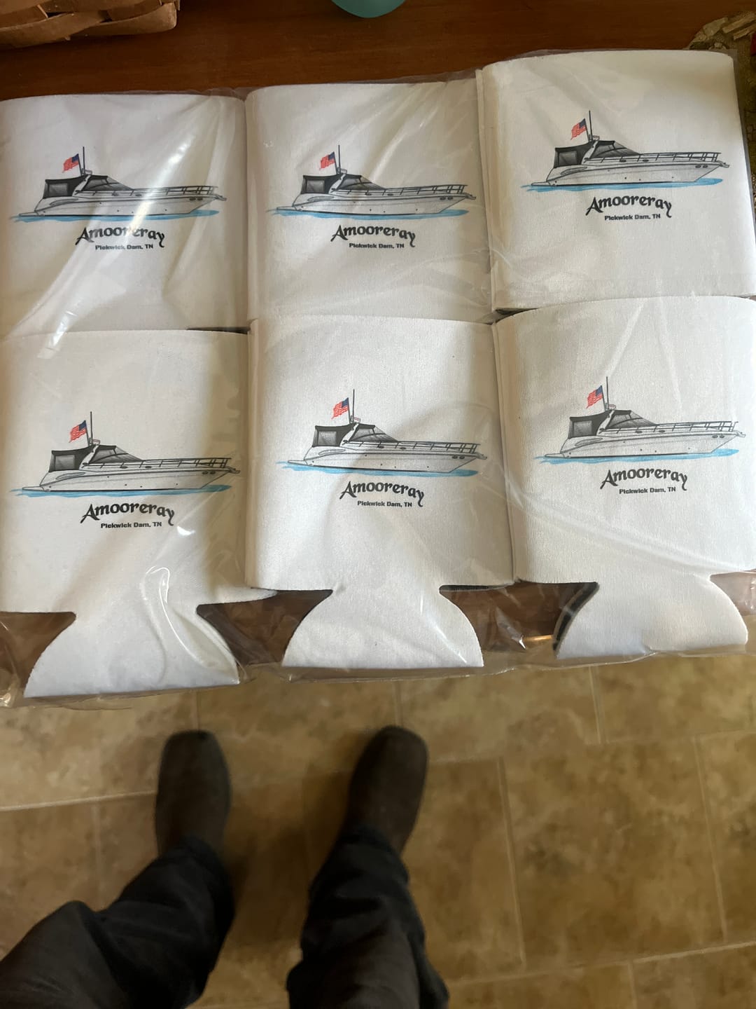 Customer photo review of Custom Boat Koozie