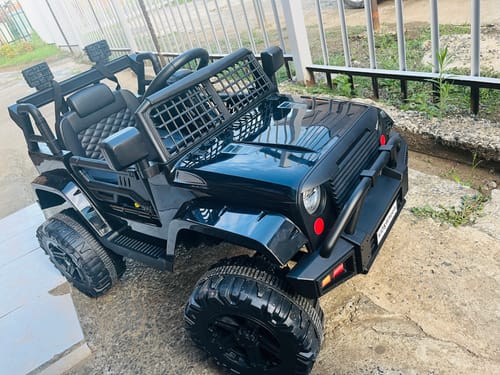 Customer photo review of 12V Kids Ride On Jeep Car w/Parent Remote Control - Black