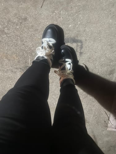 Customer photo review of POLLUX-BLACK OVERSIZED COMBAT BOOTIE