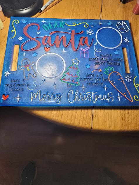 Customer photo review of 16x12x7/8" Limited Edition Santa Snacks Tray Christmas Silicone Mold