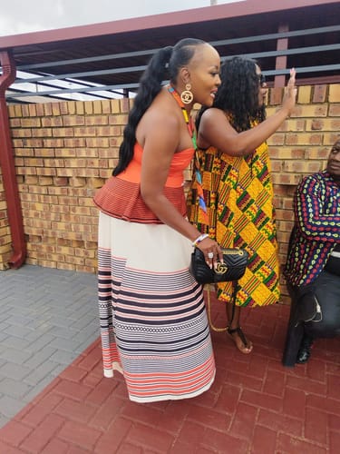Customer photo review of BoobTube Xhosa African Print Dress