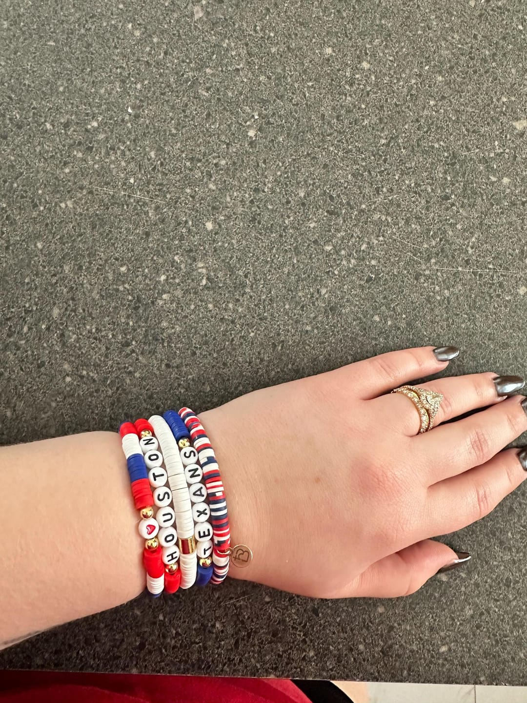 Customer photo review of Houston Texans Bracelet Set