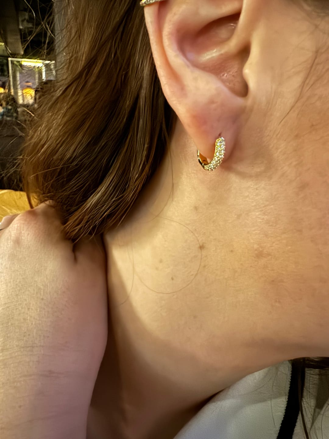 Customer photo review of NUEVO Par arracada con zirconias 15mm plata