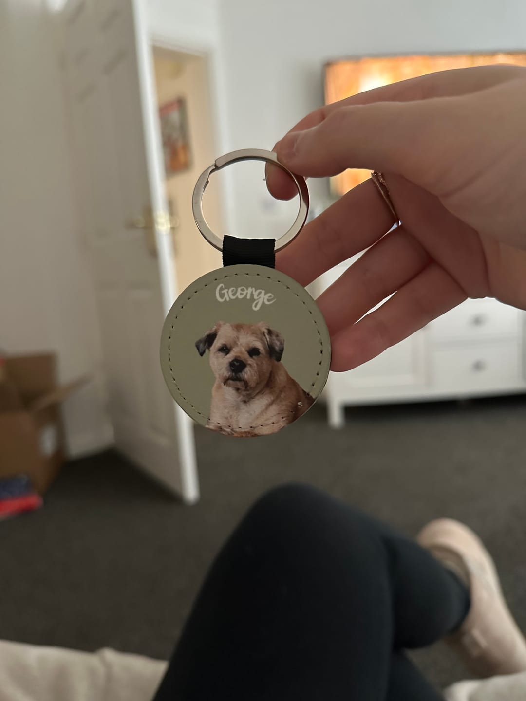 Customer photo review of Pet portrait - Personalised keychain