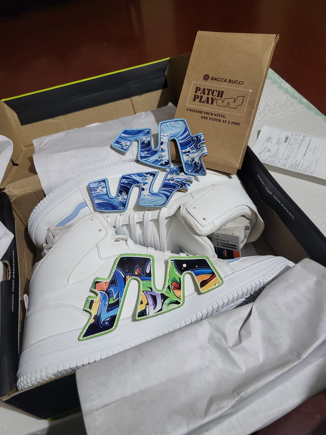 Customer photo review of Bacca Bucci High-Top PATCH-PLAY Men's Sneakers