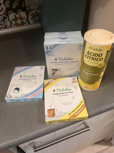 Customer photo review of Eco-Tiras de Detergente 40 lavados Natulim