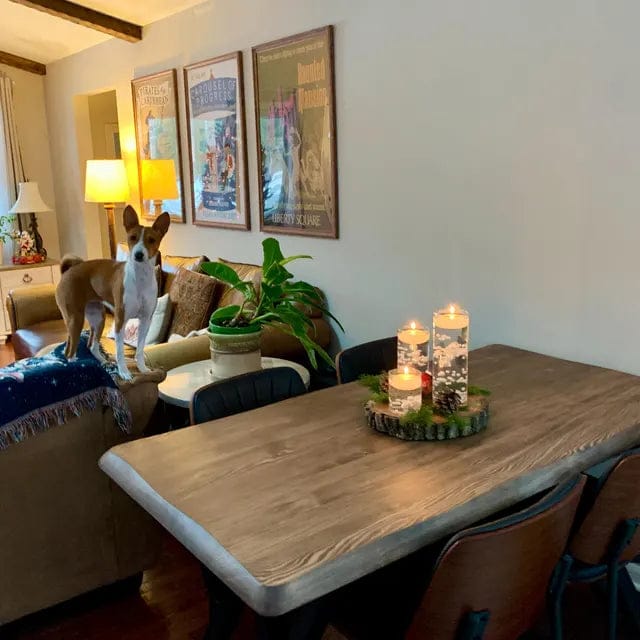 Customer photo review of Kent Rustic Dining Table | Pine Wood Farmhouse Design
