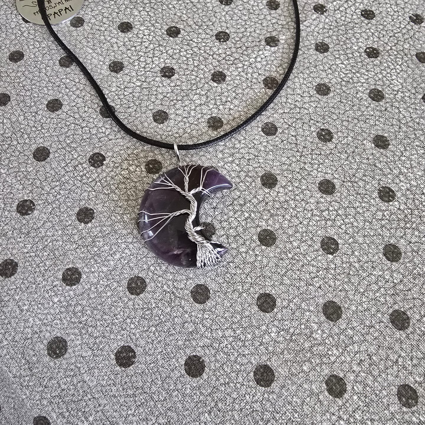 Customer photo review of Pendentif Améthyste Lune/Arbre de Vie