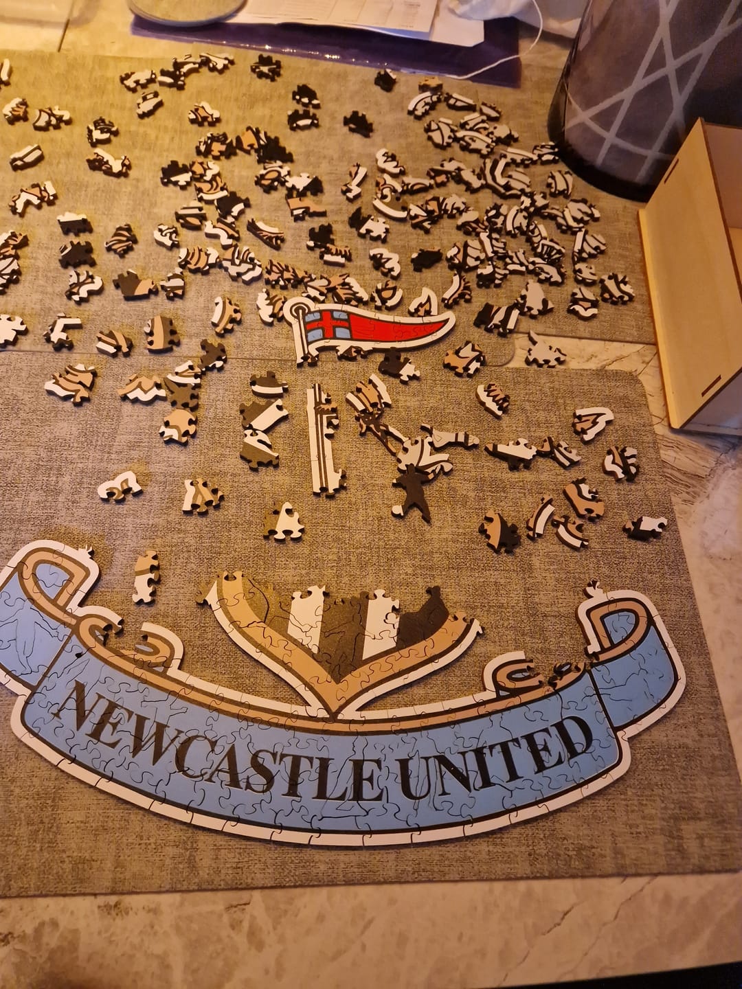 Customer photo review of Newcastle United FC® Crest - Wooden Puzzle