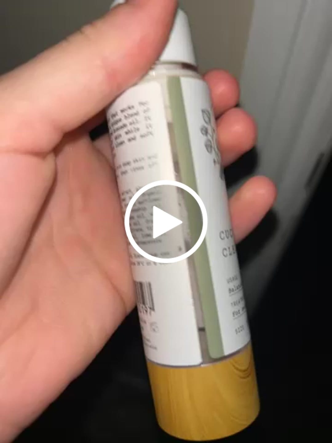 Customer video review of Cucumber Milk Cleanser