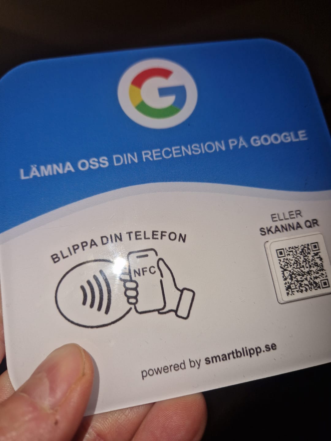 Customer photo review of Google Recensionsplatta