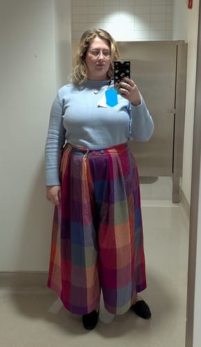 Customer photo review of FRIDA PANTS | PRISM CHEX