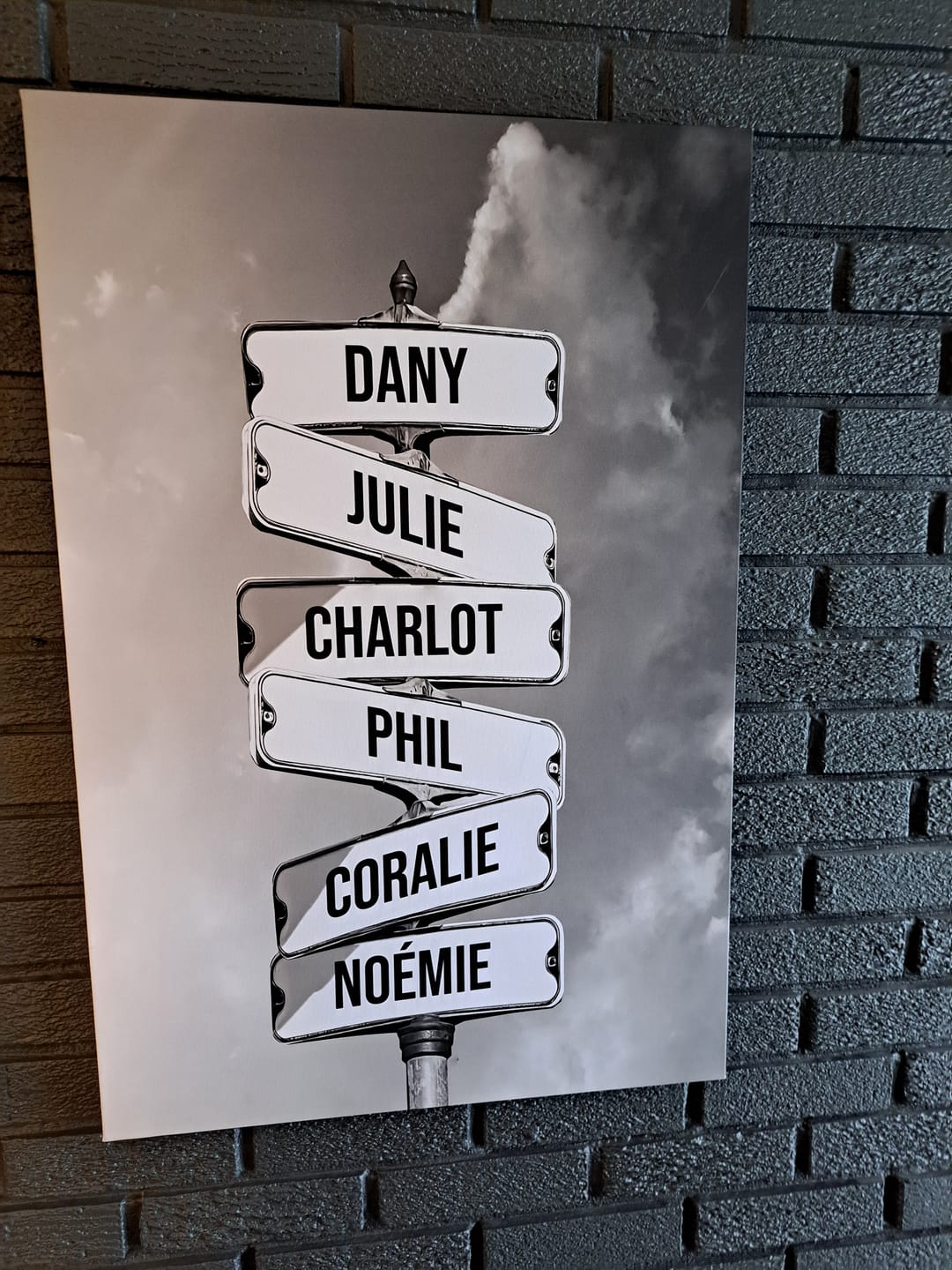 Customer photo review of NAMES ONLY STREET SIGN by Cstm Canvas