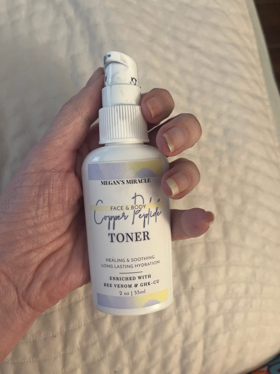 Customer photo review of Copper Peptide Toner
