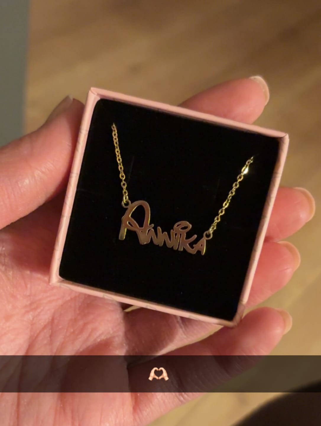 Customer photo review of Namenskette Sidney | 18K vergoldet