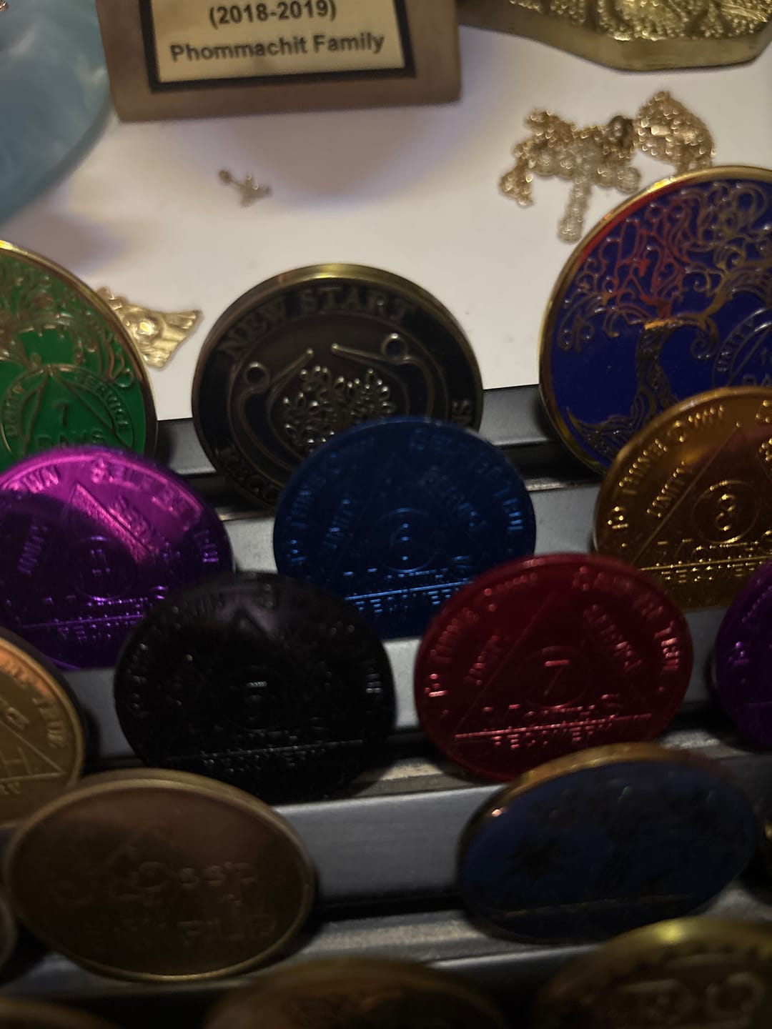 Customer photo review of Sobriety Mint Infinity Aluminum AA Meeting Newcomer Sobriety Chips/Coins/Tokens - 6 Months - Silver