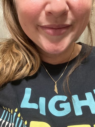 Customer photo review of Israel Map Necklace
