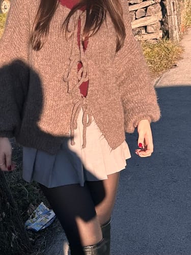 Customer photo review of Oversized Cardigan mit Schleifen