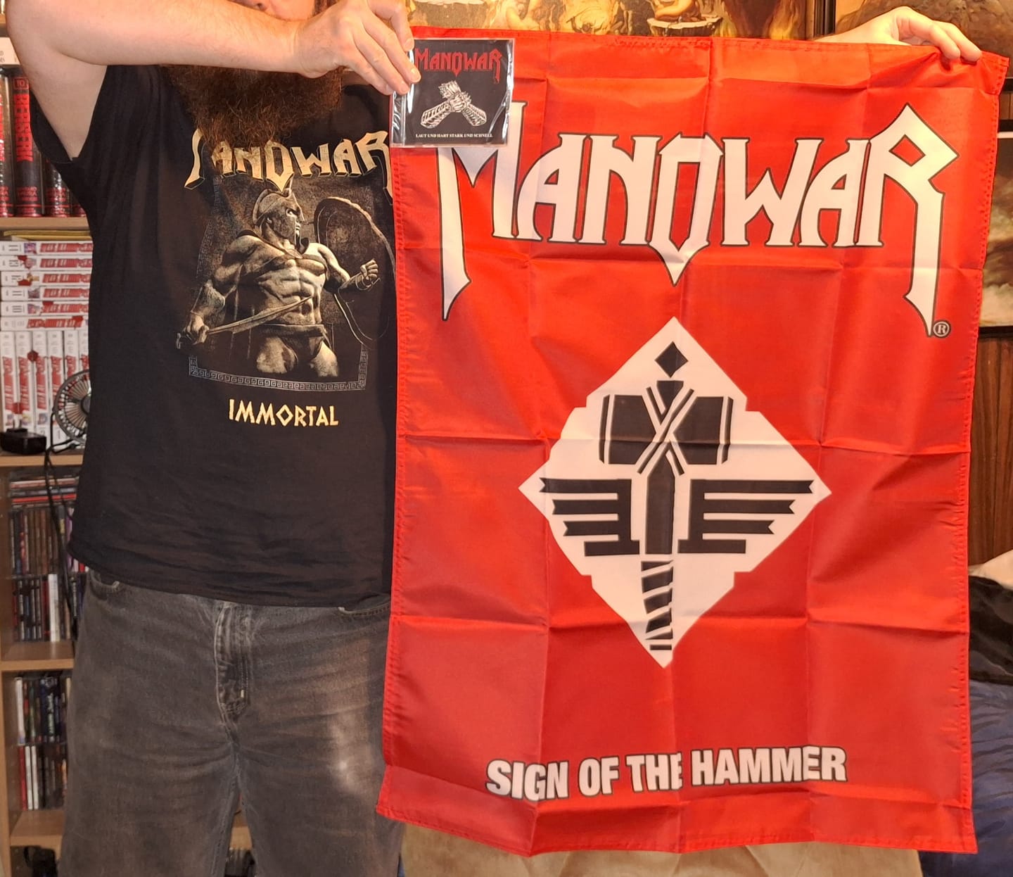 Customer photo review of Manowar Flag Sign Of The Hammer