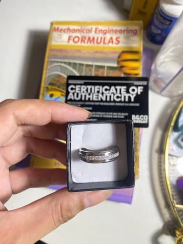 Customer photo review of Corfu Men’s Engagement Ring (Semi Machine Made)