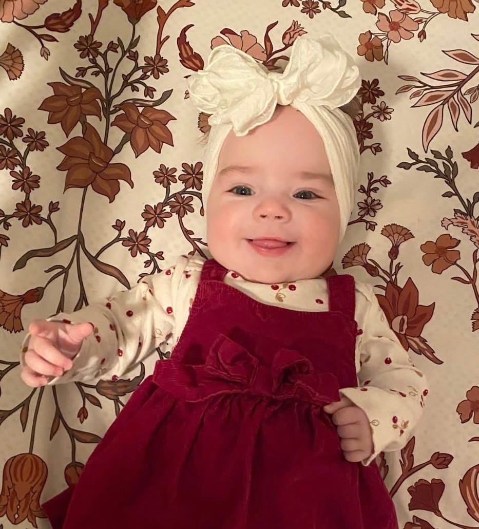 Customer photo review of Pretty in Pink Headband 3 pack set