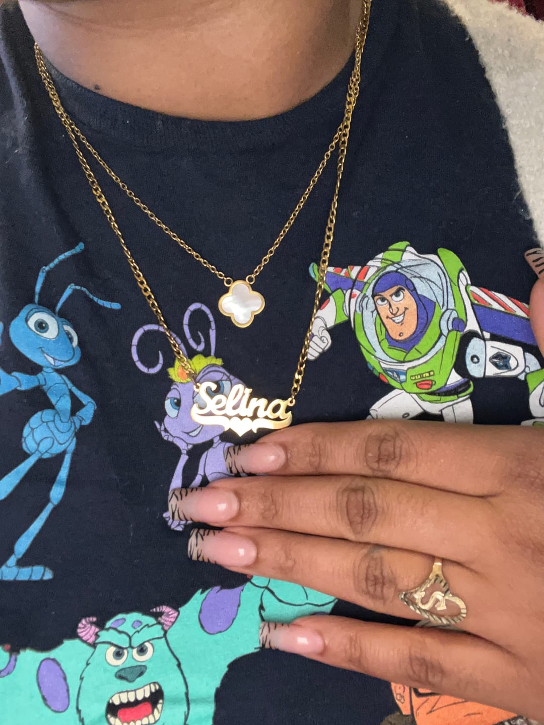 Customer photo review of Feelin' Lucky Pendant Necklace