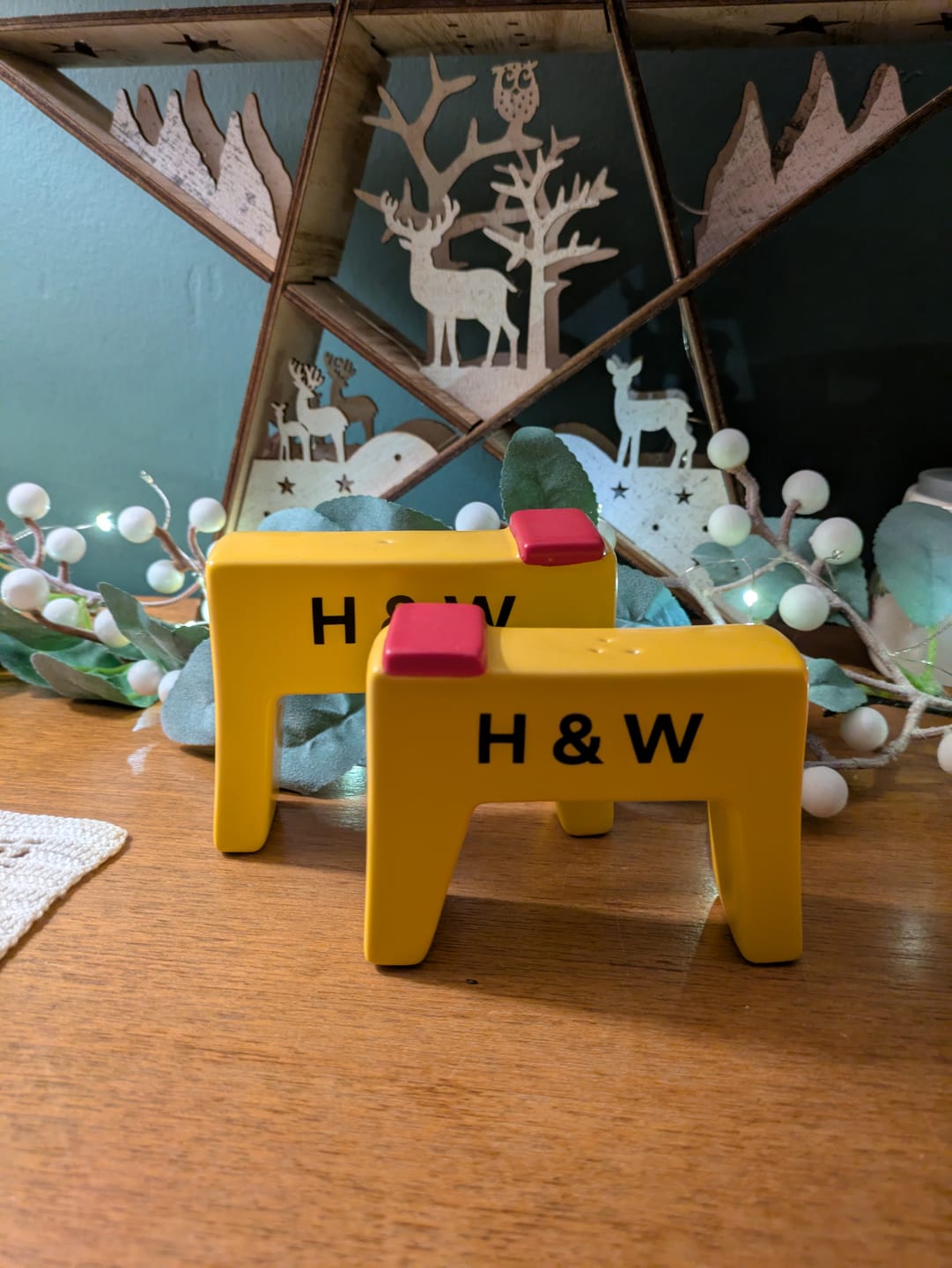 Customer photo review of H&W Cranes Salt & Pepper Shakers