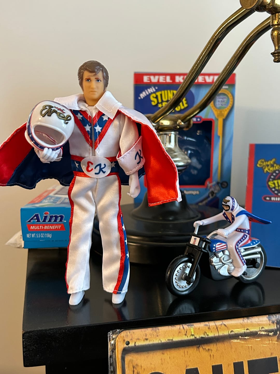Customer photo review of Evel Knievel Deluxe Silver High Jumper Stunt Cycle