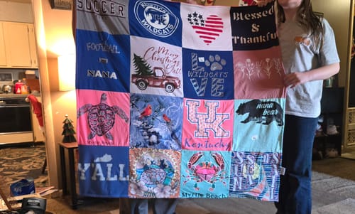 Customer photo review of Classic T-Shirt Blanket