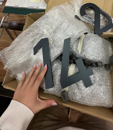 Customer photo review of Numeri e lettere singole 3D