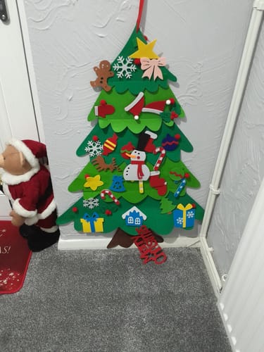 Customer photo review of Felt Christmas Tree - Montessori Kids Toy