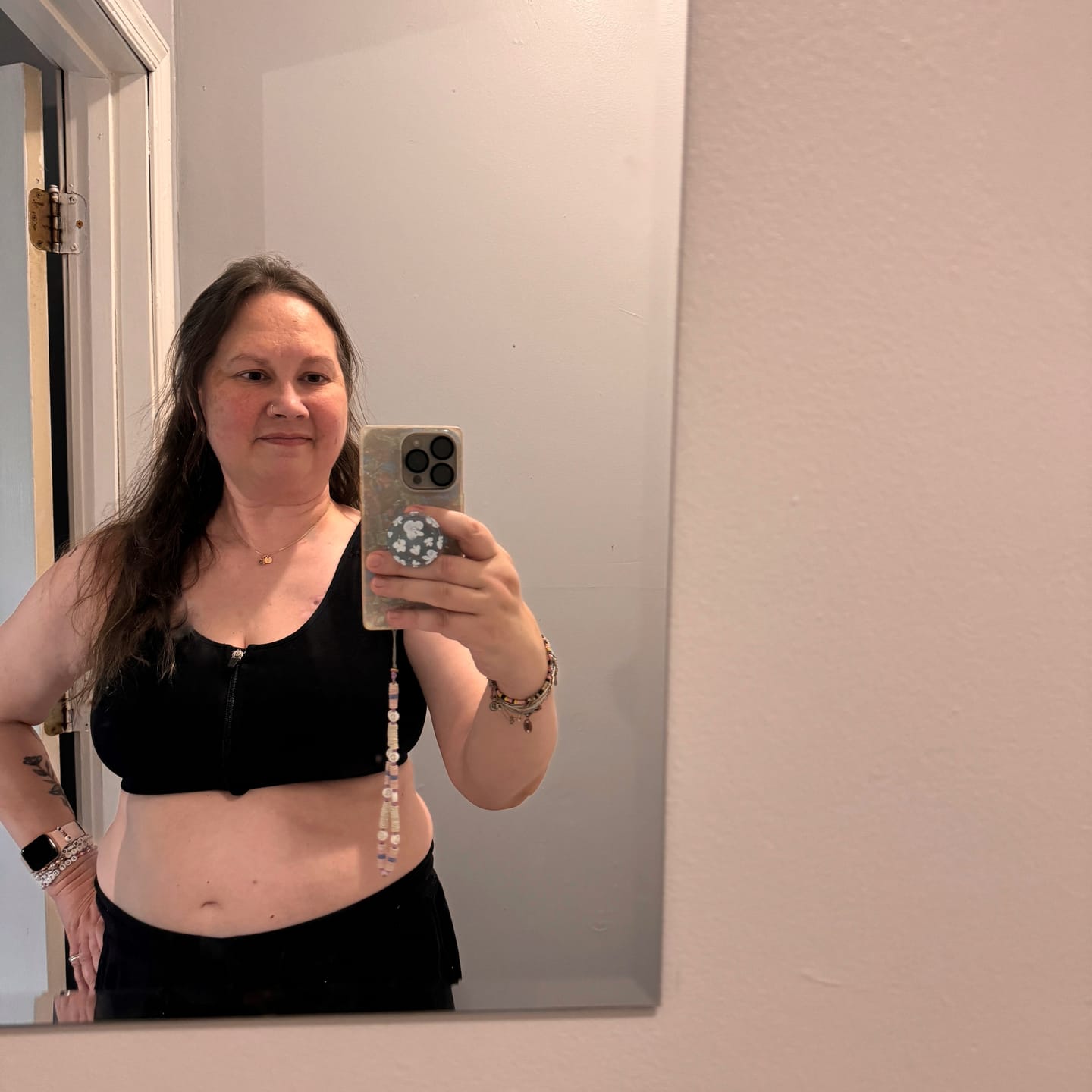Customer photo review of AlignMe Zipper Posture Sports Bra For Women