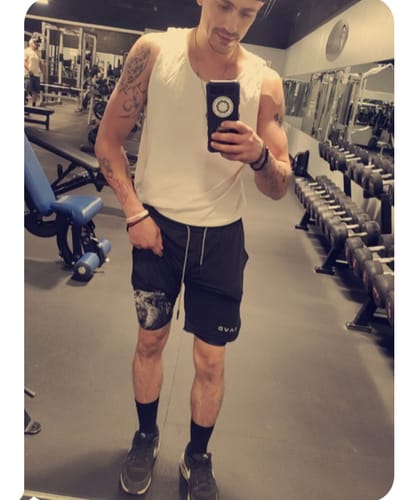 Customer photo review of Ephesians 2:10 Cross Performance Shorts