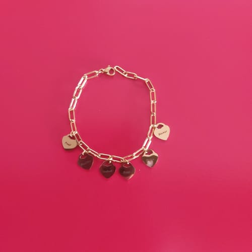 Customer photo review of Armband mit personalisierten Herzanhängern