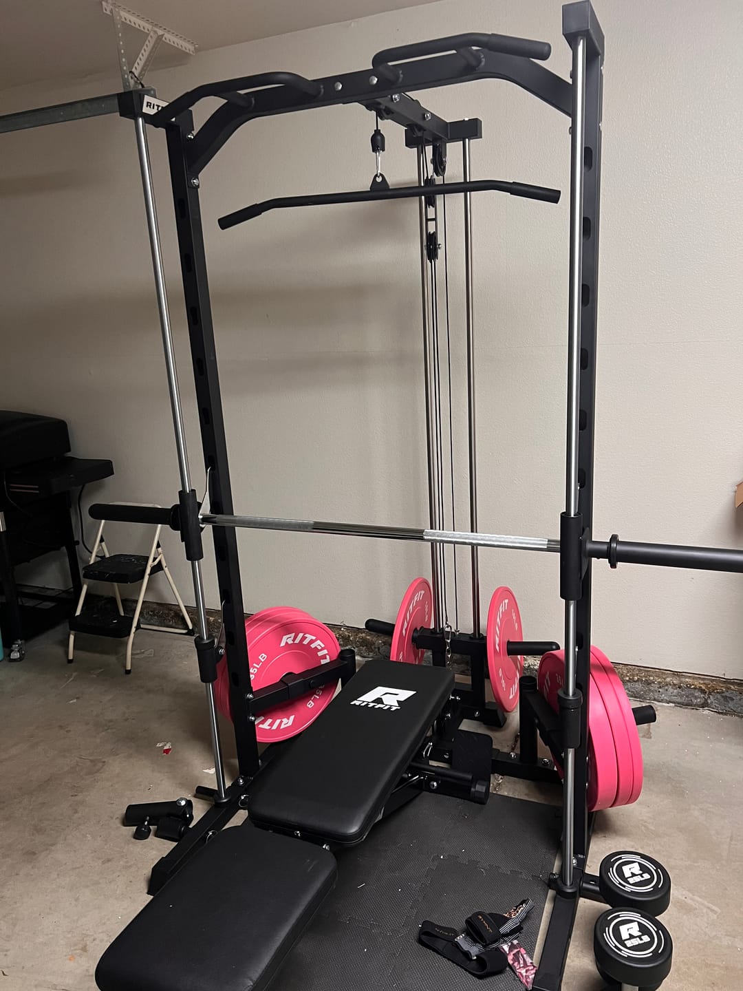 Customer photo review of RitFit PSR05 2.0 Smith Machine Home Gym Package