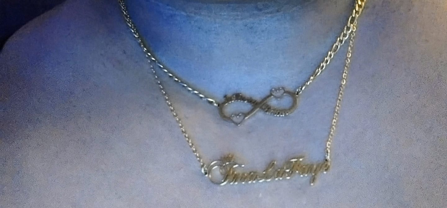 Customer photo review of Crown Name Necklace