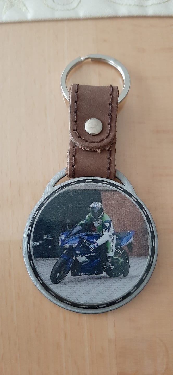 Customer photo review of Foto - Schlüsselanhänger - Geboren zum Motorradfahren