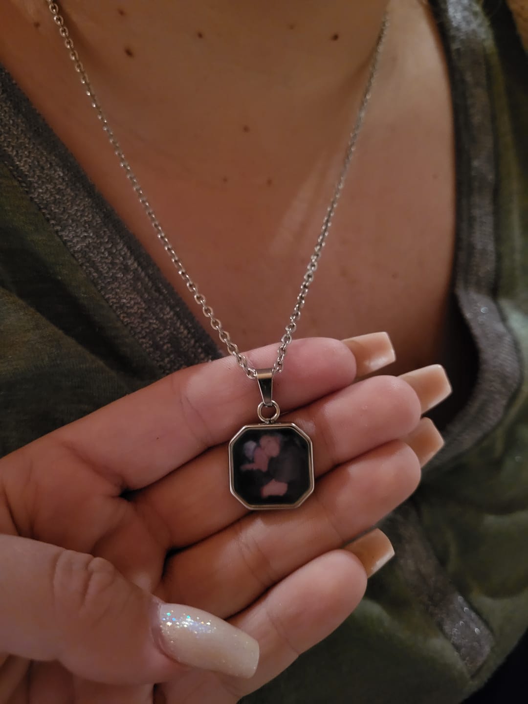 Customer photo review of Magische Fotohalskette