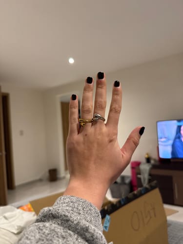 Customer photo review of Anillo Doble Gota Cruzado