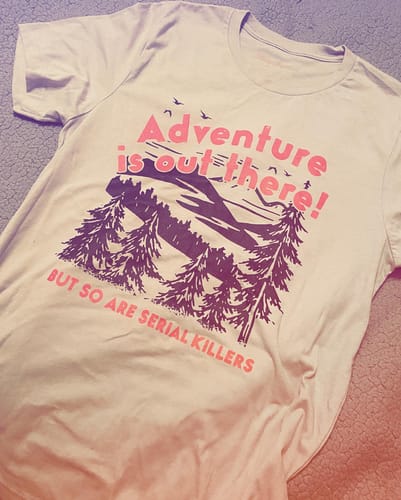 Customer photo review of Adventure Is Out There Tee