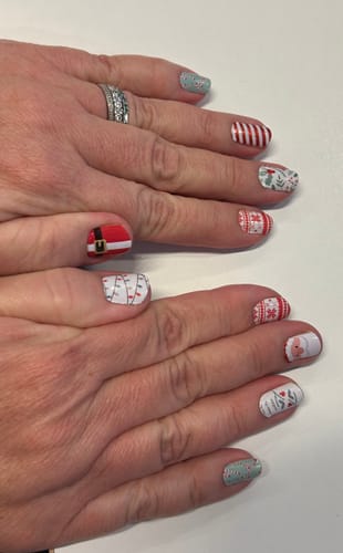 Customer photo review of Ho Ho Holy | Best Seller Christmas Nail Polish Wrap