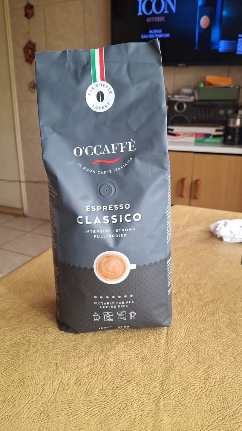 Customer photo review of Occaffe Grano Espresso Classico Intenso 1kg