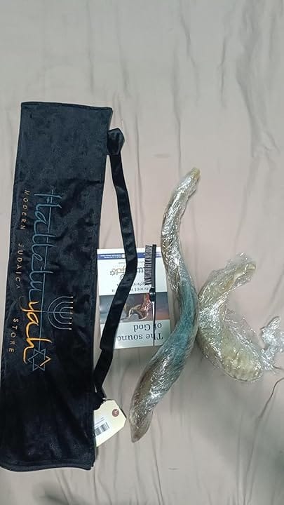 Customer photo review of Half Polished Kudu Shofar Plus Ram Horn, Guide & Brush