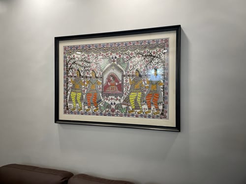 Customer photo review of Palanquin pledge-The Bride's journey Madhubani Painting
