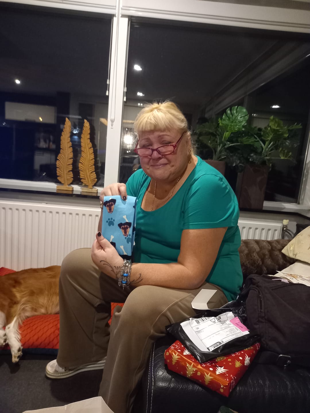 Customer photo review of FaceSock® | Custom Honden Sokken Met Foto