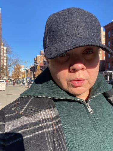 Customer photo review of Big Structured Baseball Felt Cap