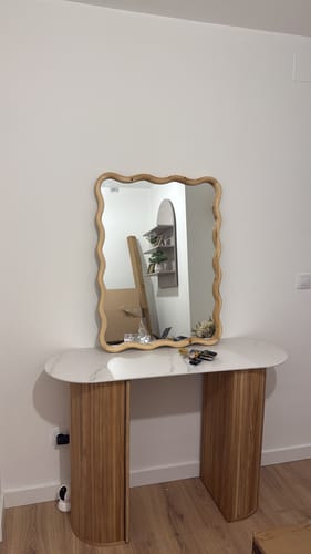 Customer photo review of PIREUS - Console en bois et plateau effet marbre