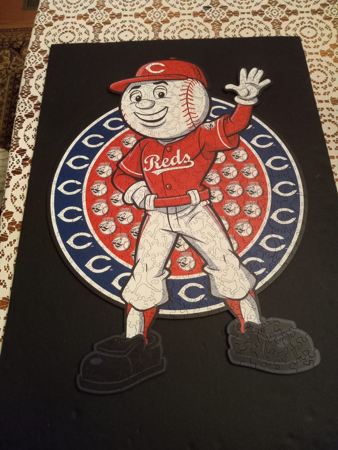 Customer photo review of Cincinnati Reds™ Mascot - Wooden Puzzle